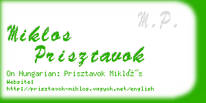 miklos prisztavok business card